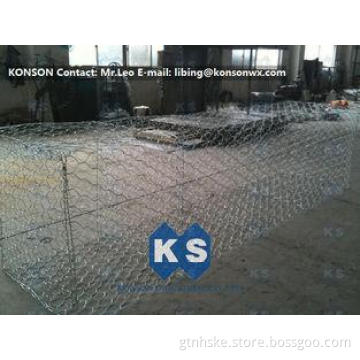 Customized Galvanized Galfan Gabion 3x1x1 Wire Mesh Cage Fo